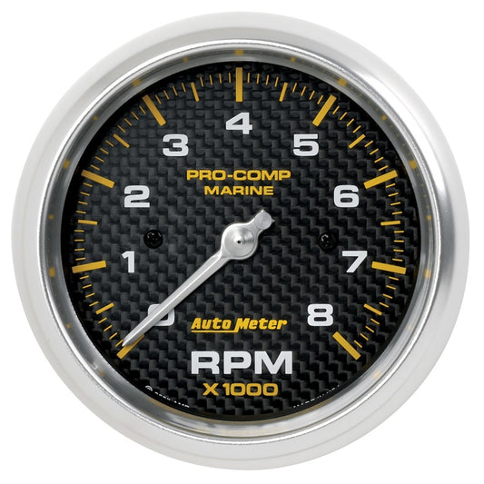 Autometer Marine Carbon Fiber 3-3/8in 8k RPM Tachometer - Racecraft Industries