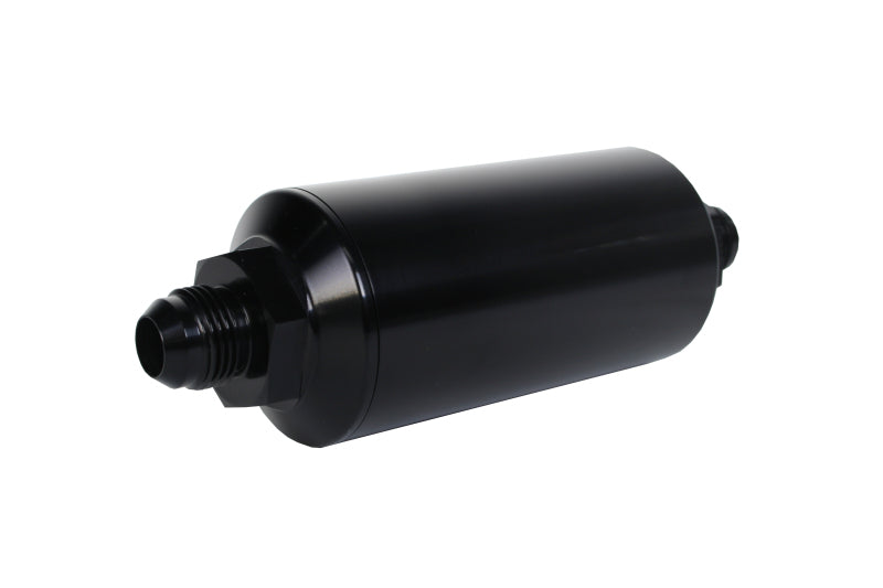 Aeromotive In-Line Filter - AN-08 size Male - 10 Micron Microglass Element - Bright-Dip Black - Racecraft Industries