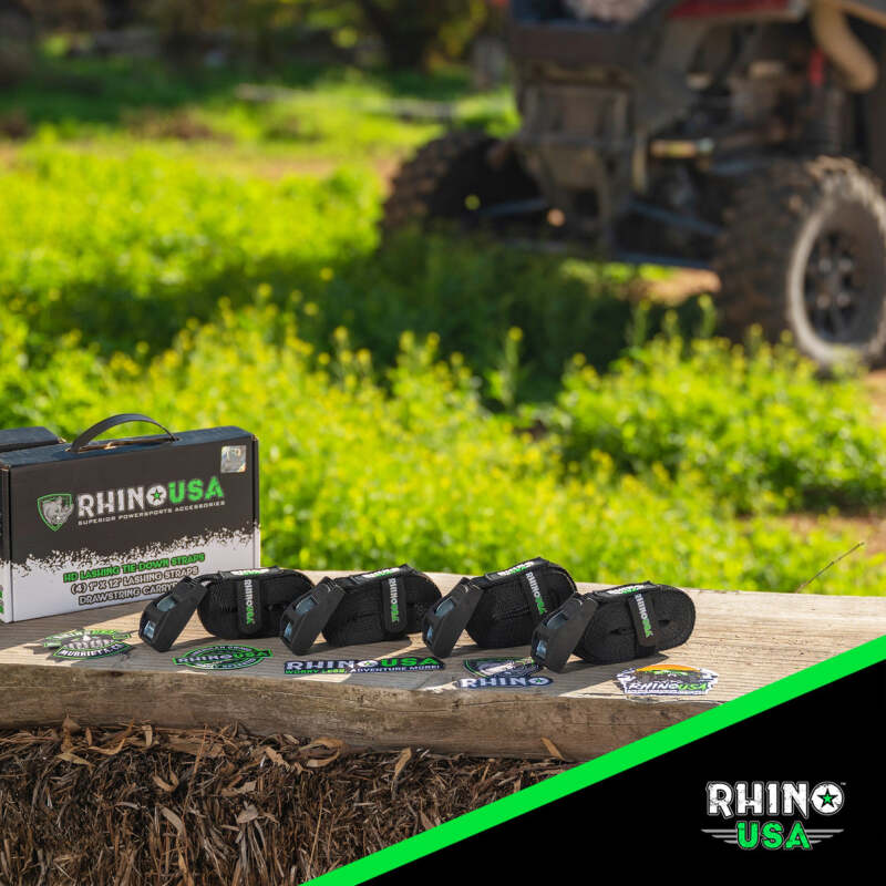 Rhino USA Lashing Straps 1In X 12Ft - Set Of 4 - Racecraft Industries