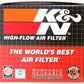 K&N Universal Rubber Filter 2 nch Top OD / 3.5 inch Base OD / 2.25 inch Flange ID / 4 inch Height - Racecraft Industries