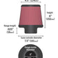 K&N Universal Clamp-On Air Filter 6in Flange / 7-1/2in Base / 4-1/2in Top / 6in Height - Racecraft Industries
