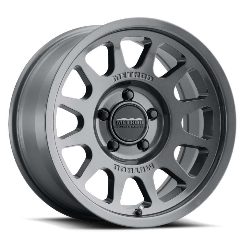Method MR703 17x9 / -12mm Offset / 106.25mm Bore / 6x5.5 BP / 4.8in BS - Gloss Titanium Wheel - Racecraft Industries