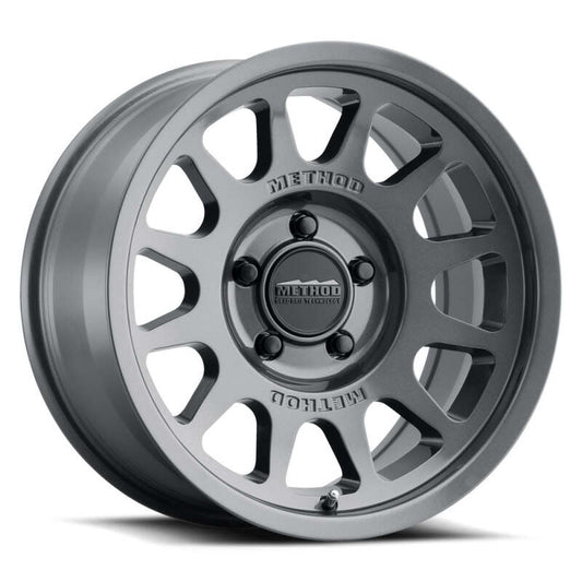 Method MR703 17x9 / -12mm Offset / 106.25mm Bore / 6x5.5 BP / 4.8in BS - Gloss Titanium Wheel - Racecraft Industries