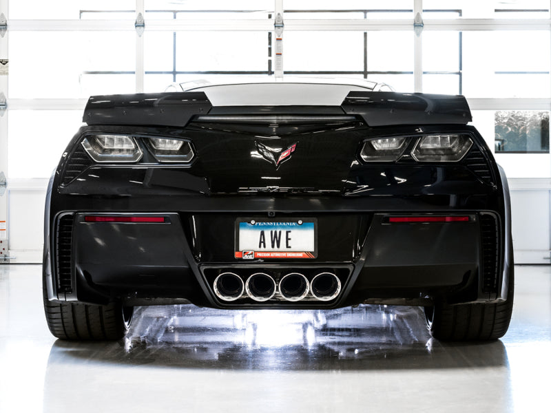 AWE Tuning 14-19 Chevy Corvette C7 Z06/ZR1 (w/o AFM) Touring Edition Axle-Back Exhaust w/Chrome Tips - Racecraft Industries