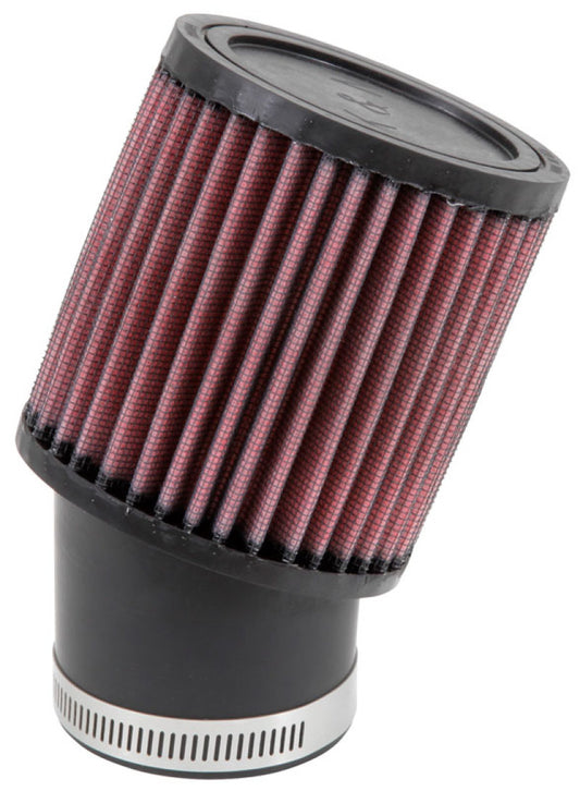 K&N Filter Universal Rubber Round Straight Filter 20 Deg Angled 2-7/16in Flange 3-3/4in OD 4in H - Racecraft Industries