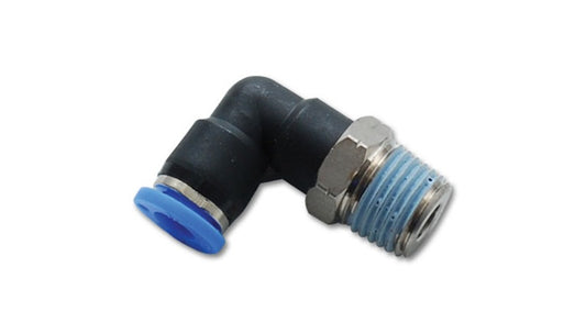 Vibrant Male Elbow Pneumatic Vacuum Fitting (1/4in NPT Thread) - for use with 1/4in (6mm) OD tubing - Racecraft Industries