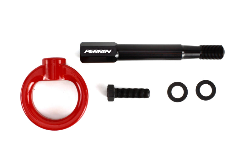 Perrin 2022 Subaru WRX / 18-21 Crosstrek Tow Hook Kit (Rear) - Red - Racecraft Industries