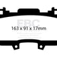 EBC 15+ Ford Mustang 2.3 Turbo Performance Pkg Yellowstuff Front Brake Pads - Racecraft Industries