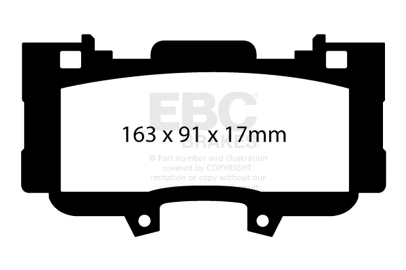 EBC 15+ Ford Mustang 2.3 Turbo Performance Pkg Yellowstuff Front Brake Pads - Racecraft Industries