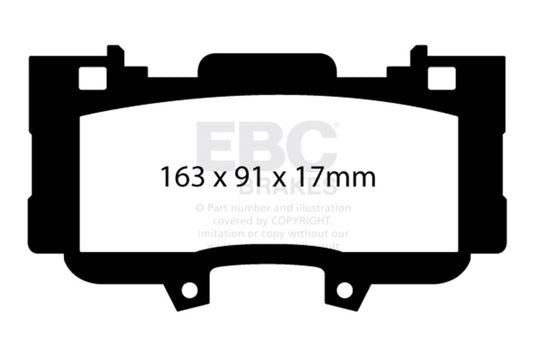 EBC 15+ Ford Mustang 2.3 Turbo Performance Pkg Yellowstuff Front Brake Pads - Racecraft Industries