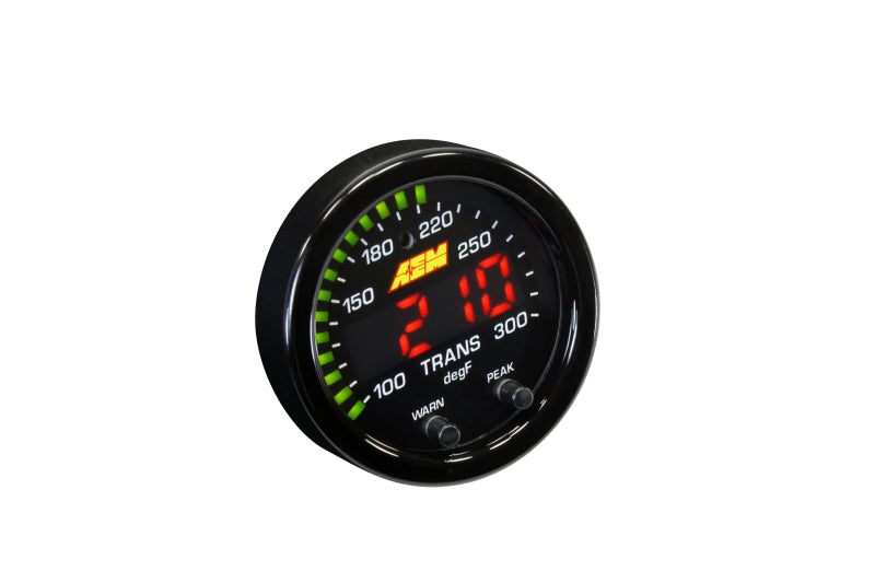 AEM X-Series Temperature 100-300F Gauge Kit (ONLY Black Bezel and Water Temp. Faceplate) - Racecraft Industries