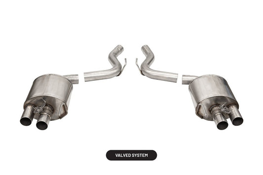 Corsa 2015-2020 Ford Mustang GT350/R 5.2L V8 Dual Rear Axle-Back- Stainless Dual Rear Exit - Racecraft Industries