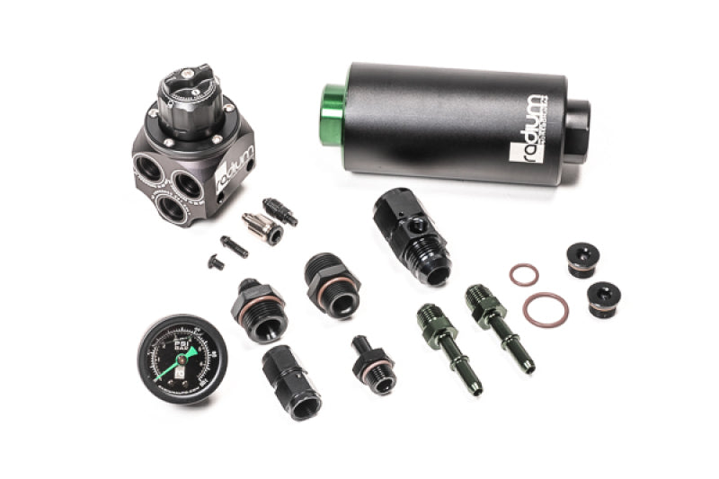 Radium Engineering 01-06 BMW E46 M3 Fuel Pressure Regulator & Fuel Filter Kit w/ Stainless Filter - Racecraft Industries