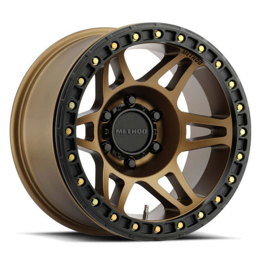 Method MR106 Beadlock 17x9 -44mm Offset 8x6.5 130.81mm CB Method Bronze w/BH-H36125 Wheel - Racecraft Industries