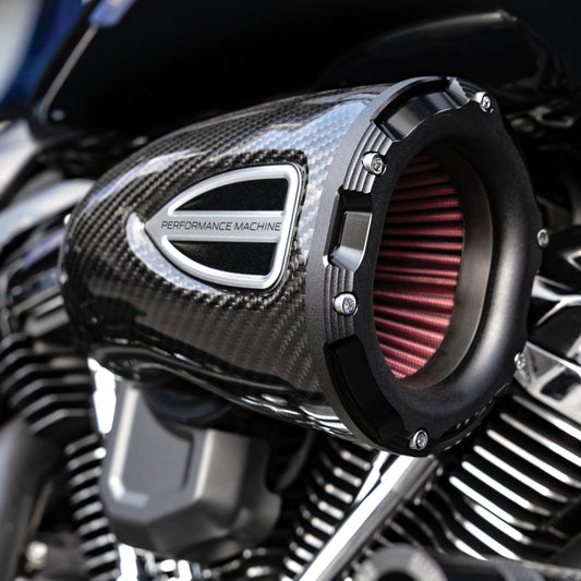 Performance Machine 17-23 Touring, 18-24 107/114/117 CI Softail C4 Series Air Cleaner - CF/Black Ops - Racecraft Industries