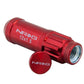 NRG 700 Series M12 X 1.5 Steel Lug Nut w/Dust Cap Cover Set 21 Pc w/Locks & Lock Socket - Red - Racecraft Industries