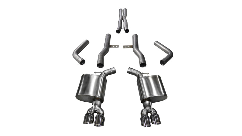 Corsa 2015-2023 Dodge Challenger Hellcat Dual Rear Exit Extreme Exhaust w/ 3.5in Polished Tips - Racecraft Industries