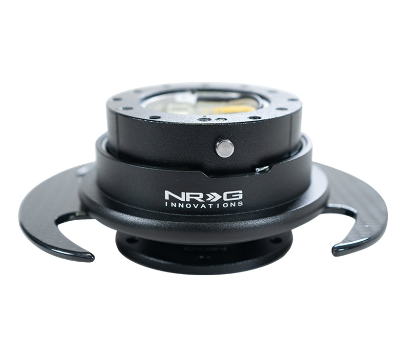 NRG Quick Release Kit Gen 3.0 - Black Body / Black Ring w/ Carbon Fiber Handles - Racecraft Industries