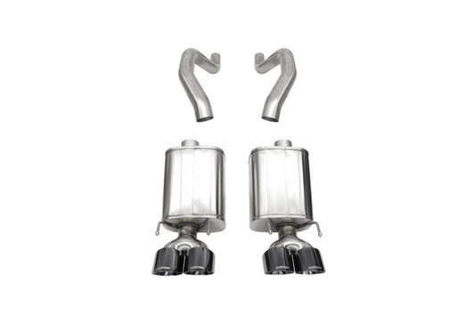 Corsa 06-13 Chevy Corvette C6 Z06 7.0L / 09-13 ZR1 6.2L Black PVD AxleBack Exhaust w/4.5in Twin Tips - Racecraft Industries