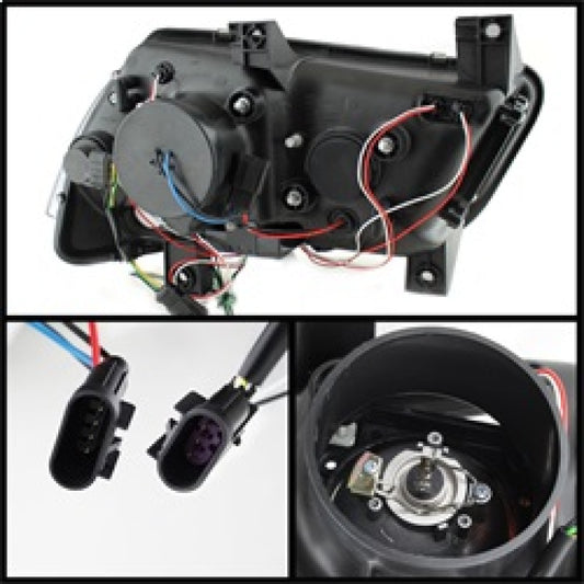 Spyder Dodge Charger 11-14 Projector Headlights Halogen - Light Tube DRL Blk PRO-YD-DCH11-LTDRL-BK - Racecraft Industries