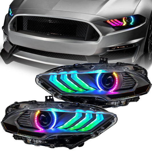 Oracle Lighting 18-23 Ford Mustang Dynamic ColorSHIFT LED Headlights - Black Series SEE WARRANTY - Racecraft Industries
