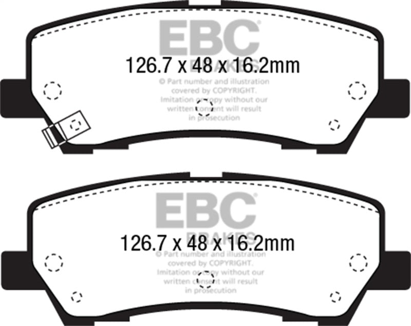 EBC 15+ Ford Mustang 2.3 Turbo Performance Pkg Yellowstuff Rear Brake Pads - Racecraft Industries