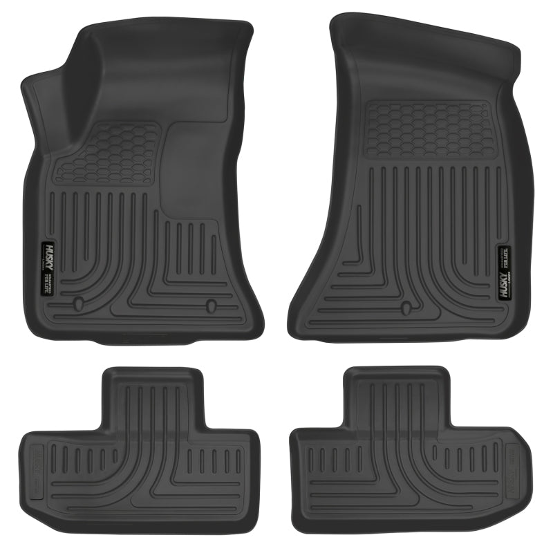 Husky Liners 16-22 Dodge Challenger (RWD) Front & Second Row Black Floor Liners - Racecraft Industries