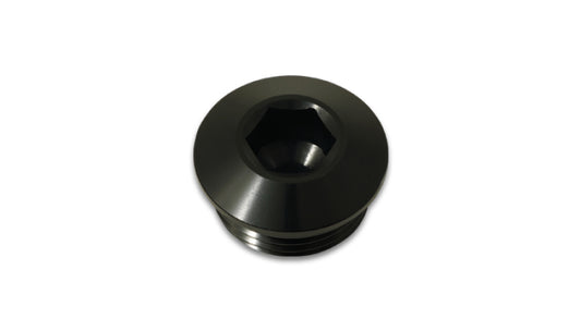 Vibrant Aluminum -8AN ORB Slimline Port Plug w/O-Ring - Anodized Black - Racecraft Industries