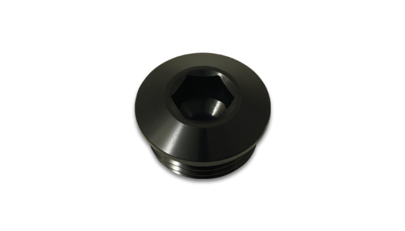 Vibrant Aluminum -10AN ORB Slimline Port Plug w/O-Ring - Anodized Black - Racecraft Industries