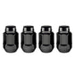 McGard Hex Lug Nut (Cone Seat Bulge Style) M12X1.5 / 3/4 Hex / 1.45in. Length (4-Pack) - Black - Racecraft Industries