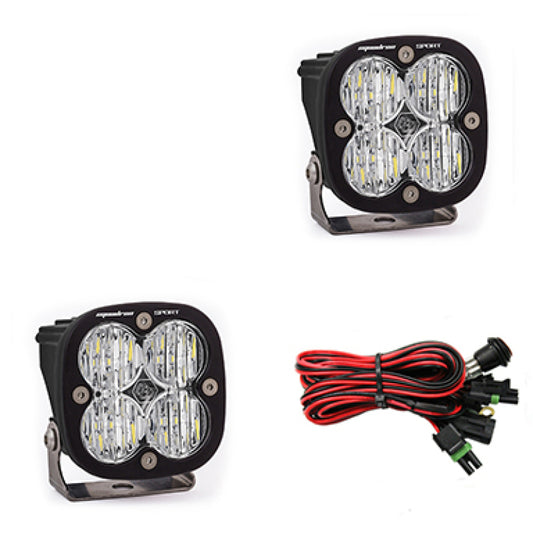 Baja Designs Squadron Sport Wide Cornering Pair LED Light Pods - Clear - Racecraft Industries