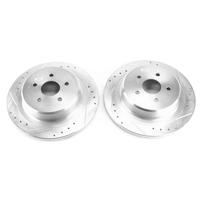 Power Stop Jeep Wrangler BBK Rear Drilled & Slotted Rotor - Pair - Racecraft Industries
