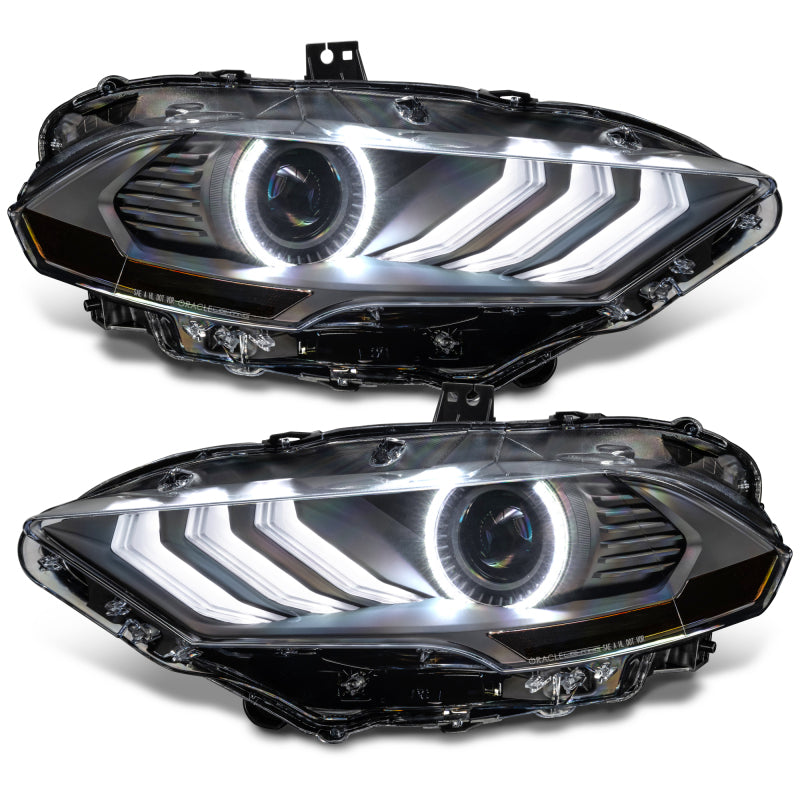 Oracle Lighting 18-23 Ford Mustang Dynamic ColorSHIFT LED Headlights - Black Series SEE WARRANTY - Racecraft Industries