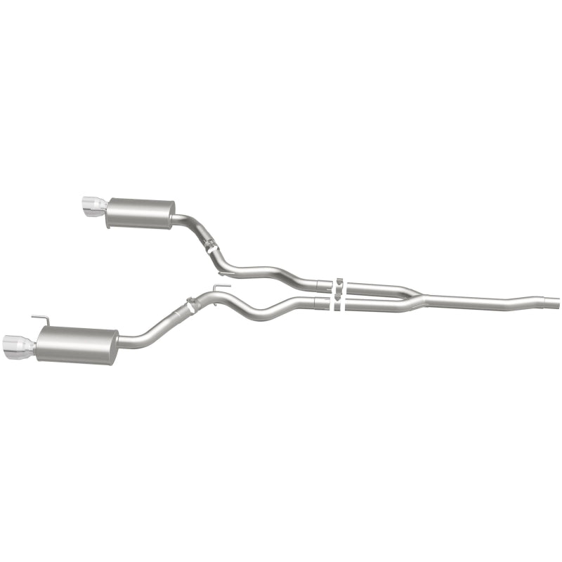 MagnaFlow Cat Back, SS, 2.5in, Street, Dual Split Polished 4.5in Tips 2015 Ford Mustang Ecoboost - Racecraft Industries