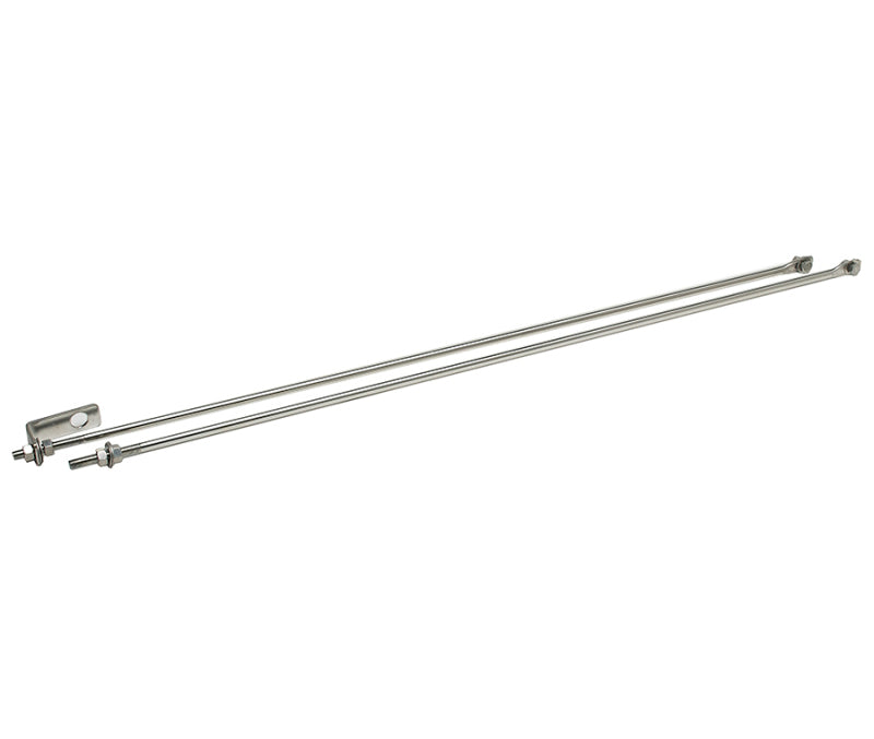 Kentrol 72-86 Jeep CJ Strut Rod Kit - Polished Silver - Racecraft Industries