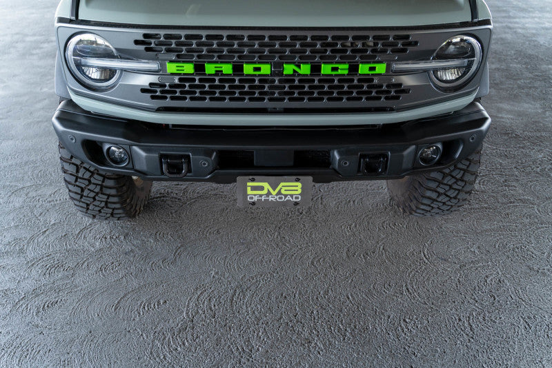 DV8 Offroad 21-23 Ford Bronco Capable Bumper Front License Plate Mount - Racecraft Industries