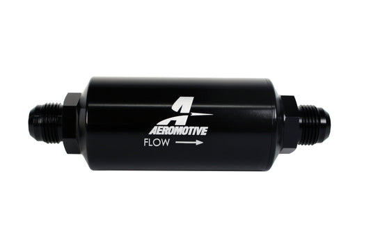 Aeromotive In-Line Filter - (AN-10) 100 Micron Stainless Steel Element Black Anodize Finish - Racecraft Industries