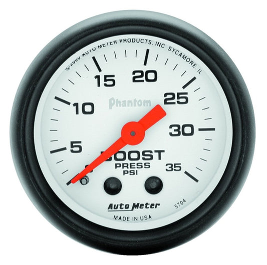 Autometer Phantom 52mm 35 PSI Mechanical Boost Gauge - Racecraft Industries