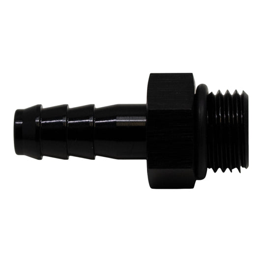 DeatschWerks 6AN ORB Male to 5/16in Male Triple Barb Fitting (Incl O-Ring) - Anodized Matte Black - Racecraft Industries