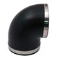 Spectre Coupler 4in. Elbow / 90 Degree (PVC) - Black - Racecraft Industries