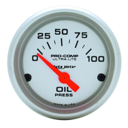 Autometer Ultra-Lite 52mm 0-100 PSI Electronic Oil Pressure Gauge - Racecraft Industries
