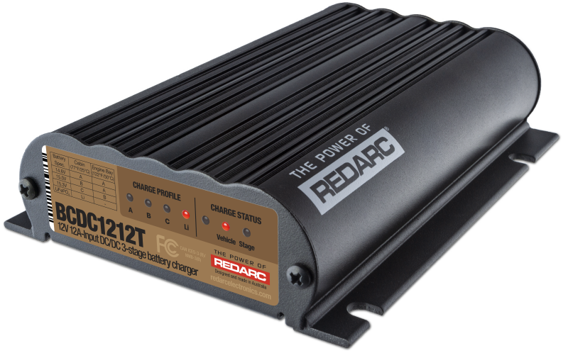 REDARC DC/DC 3-Stage Vehicle to Trailer Battery Charger - 12V 12A - Racecraft Industries