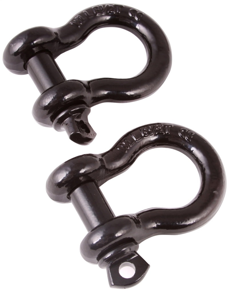 Rugged Ridge 3/4in Black D-Shackles - Racecraft Industries