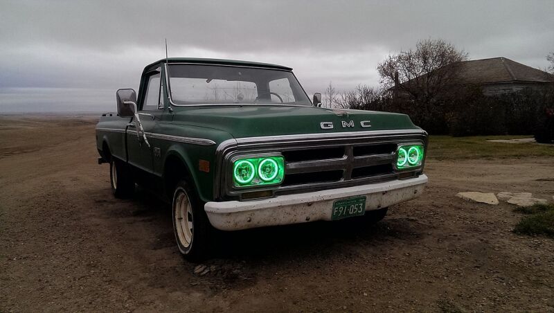 Oracle Pre-Installed Lights 5.75 IN. Sealed Beam - Green Halo SEE WARRANTY - Racecraft Industries