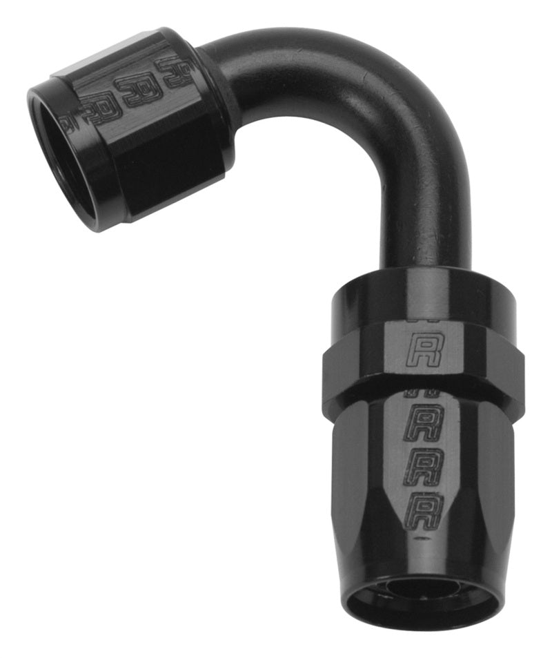 Russell Performance -6 AN Black 120 Degree Full Flow Swivel Hose End - Racecraft Industries