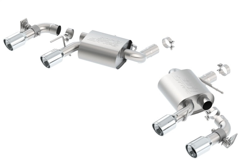 Borla 16 Chevy Camaro SS 6.2L w/ Dual NPP S-Type Quad RD RL Tips Dual Exit Rear Section Exhaust - Racecraft Industries