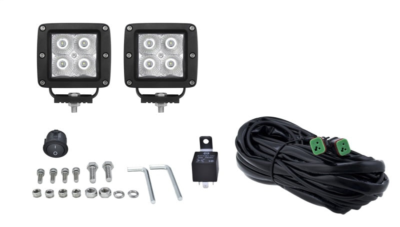 Hella HVF Cube 4 LED Off Road Kit - 3.1in 2X12W - Racecraft Industries