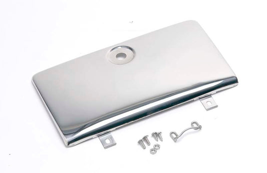 Kentrol 72-86 Jeep CJ Glove Box Door Use with OE Key Lock - Polished Silver - Racecraft Industries