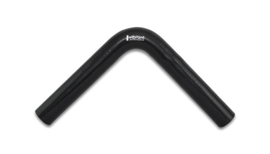 Vibrant 4 Ply Reinforced Silicone Elbow Connector - 1.25in ID x 8in Leg 90 Deg Elbow (BLACK) - Racecraft Industries