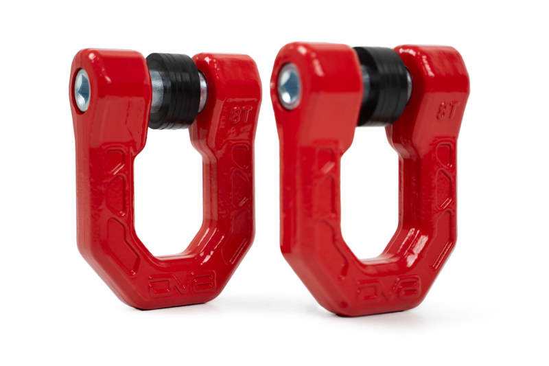 DV8 Offroad Elite Series D-Ring Shackles - Pair (Red) - Racecraft Industries